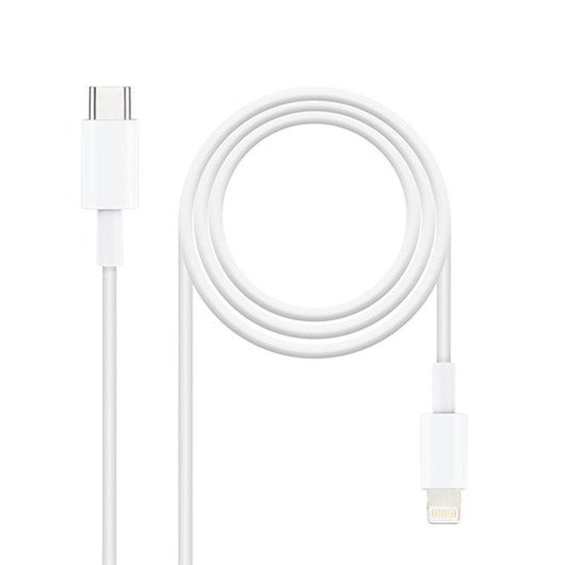 NANOCABLE CABLE USB-C A LIGHTNING 0,5M BLANCO