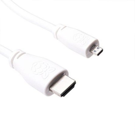 RASPBERRY CABLE MICRO HDMI A HDMI 1M BLANCO OFICIAL RASPBERRY PI