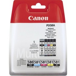 CANON CARTUCHO TINTA PGI-580 + CLI-581 VALUE PACK 5 COLORES BK/M/C/Y Nº 580 581