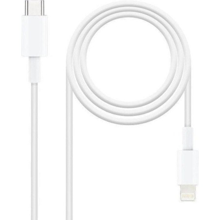 NANOCABLE CABLE USB-C - LIGHTNING 2M BLANCO