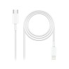 NANOCABLE CABLE USB-C A LIGHTNING 1M BLANCO