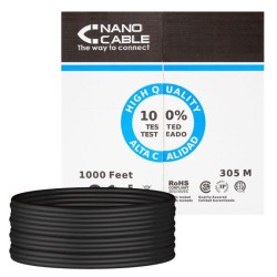 NANOCABLE BOBINA DE CABLE UTP CAT5E 305M RIGIDO DE EXTERIOR