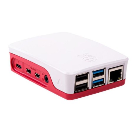 RASPBERRY CAJA PARA PI 4 B ROJO BLANCO