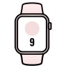 APPLE WATCH SERIES 9 ALUMINI ROSA S/M GPS/ 41mm/ Caja de Aluminio Rosa/ Correa Deportiva Rosa Claro S/M