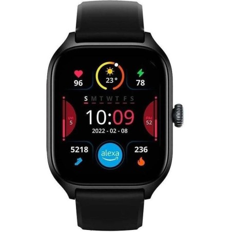 XIAOMI SMARTWATCH AMAZFIT GTS 4 NEGRO INFINITO HUAMI NOTIFICACIONES/ FRECUENCIA CARDIACA/ GPS