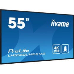 IIYAMA PANEL INTERACTIVO LH5560UHS-B1AG UHD, 500CD/M2, LANDSCAPE PORTRAIT, MM 2X 10W, 3X HDMI, USB 2.0 X2, WIFI, LAN, MEDIA PLAY