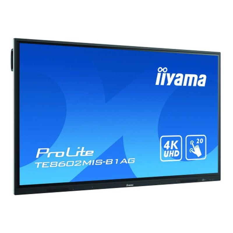 IIYAMA PANEL INTERACTIVO TE8602MIS-B1AG 86 3840X2160 / 4K UHD / 24/7 / 350 CD/M / 1200:1 / VGA - 2XHDMI / AUDIO OUT / WIFI / MM 