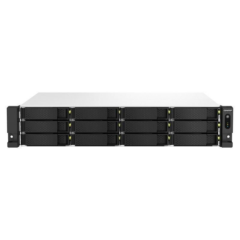 QNAP NAS DE 12 BAHIAS TS-1264U-RP-4G NAS rack 12 Bahías - Intel Celeron N5095 4 núcleos y 2.9 GHz, 4 GB SO-DIMM DDR4 (max 16GB)