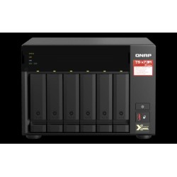 QNAP NAS DE 6 BAHIAS Y 8GB RAM TS-673A-8G El NAS AMD Ryzen de cuatro núcleos a 2,2 GHz con conectividad 2,5GbE admite la expans