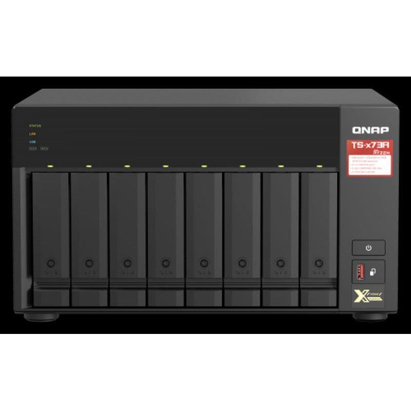 QNAP NAS DE 8 BAHIAS Y 8GB RAM TS-873A-8G El NAS AMD Ryzen de cuatro núcleos a 2,2 GHz con conectividad 2,5GbE admite la expans