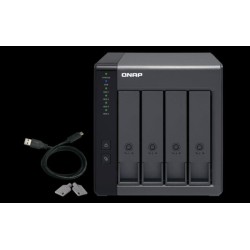 QNAP UNIDAD DE EXPANSION NAS 4 BAY TR-004 Caja de expansión de RAID USB 3.2 Gen 1 de 4 bahías