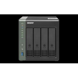 QNAP NAS DE 4 BAHIAS Y 4GB RAM TS-431X3-4G NAS para PYMEs de cuatro núcleos a 1,7 GHz con puertos SFP+ de 10GbE y RJ45 de 2,5GbE