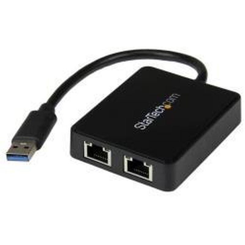 STARTECHCOM ADAPTADOR USB 3.0 A 2 PORT. RED GIGABIT