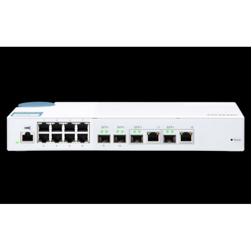 QNAP SWITCH GESTIONADO CAPA 2 8 PUERTOS GIGABIT RJ45 MAS 4 PUERTOS SFP+ 10G QSW-M408-2C Switch gestionado por web de Capa 2 de 1