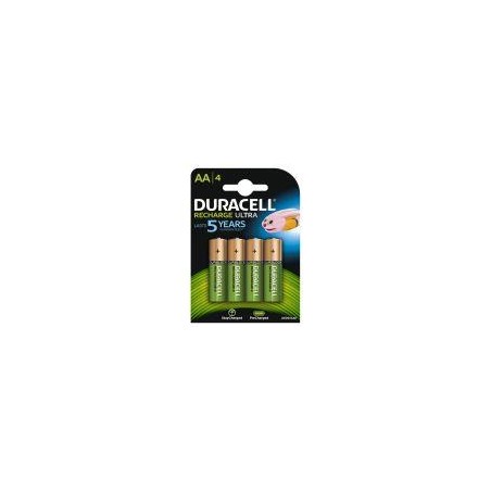 DURACELL PAQUETE DE 4 PILAS RECARGABLE ULTRA 2500MAH AA DURDLLR6P4B