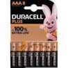 DURACELL PLUS POWER 100 PILA ALCALINA AAA LR03 BLISTER*8