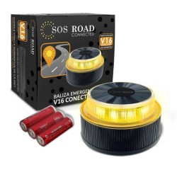 SOS ROAD CONNECTED V16 CONECTADA GEOLOCALIZADA LUZ DE EMERGENCIA COCHE HOMOLOGADA DGT IP54 NK