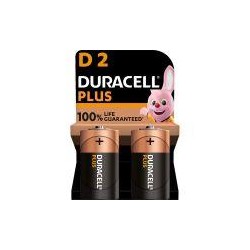 DURACELL PLUS POWER 100 PILA ALCALINA D LR20 BLISTER*2