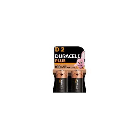 DURACELL PLUS POWER 100 PILA ALCALINA D LR20 BLISTER*2