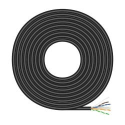 AISENS BOBINA DE CABLE PARA EXTERIORES RJ45 UTP AWG23 A135-0676 CAT. 6/ 305M/ NEGRO