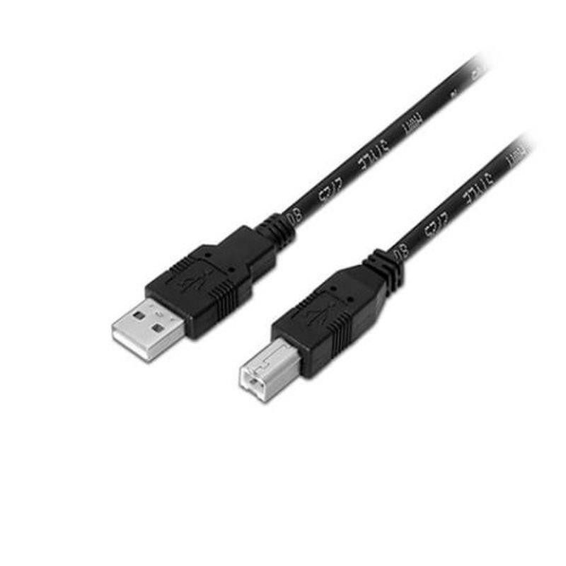 AISENS CABLE USB-A 2.0 A USB-B 2.0 1M NEGRO