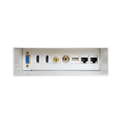 AISENS CAJA DE CONEXIONES DE PARED VGA/HDMI/JACK/USB2.0/RCA/RJ45 BLANCA