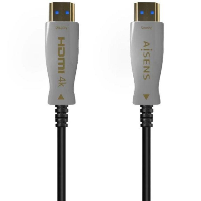 AISENS CABLE HDMI 3.0 AOC HDMI MACHO- HDMI MACHO/ 100M/ NEGRO