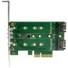 STARTECHCOM TARJETA PCI-E CON ADAPTADOR M.2 SSD PARA 3 DISCOS