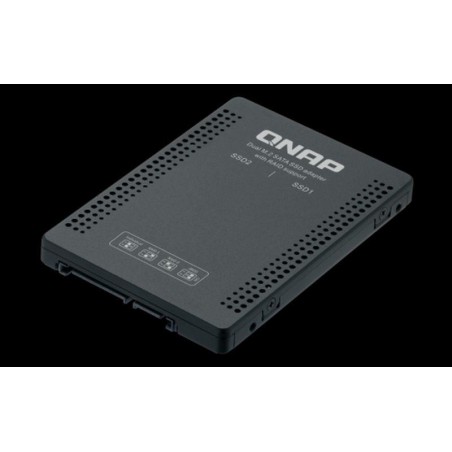 QNAP DRIVER ADAPTER 2.5 SATATO DUAL M.2 2280 SATA Utilice dos unidades SSD SATA M.2 en una única bahía SATA de 2,5 con compatibi