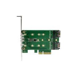 STARTECHCOM TARJETA PCI-E CON ADAPTADOR M.2 SSD PARA 3 DISCOS