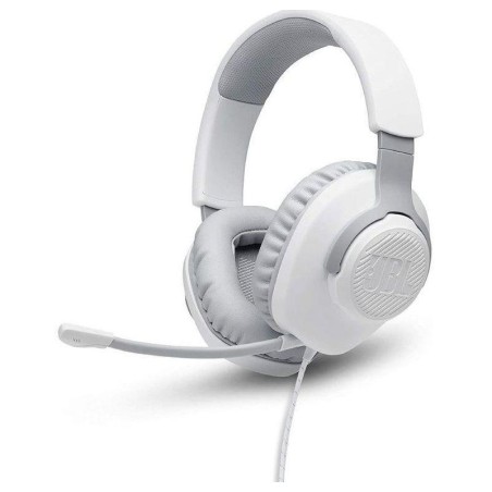 JBL AURICULARES GAMING CON MICRÓFONO JBL QUANTUM 100/ JACK 3.5/ BLANCOS