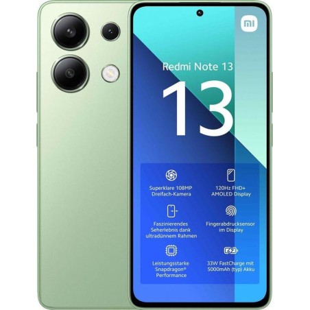 XIAOMI SMARTPHONE REDMI NOTE 13 6GB 128GB LTE VERDE MENTA OC/6GB/128GB/6,67 /LTE/ ANDROID