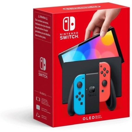 NINTENDO CONSOLA OLED NEON Incluye Base/ 2 Mandos Joy-Con