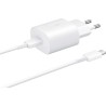 SAMSUNG CARGADOR USB-C 3A BLANCO MAXIMO 25W