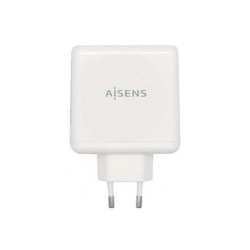 AISENS CARGADOR PARED 48W BLANCO 1xUSB-C PD3.0 30W, 1xUSB-A QC3.0 18W