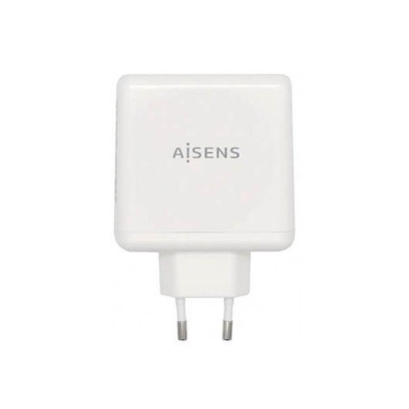 AISENS CARGADOR PARED 48W BLANCO 1xUSB-C PD3.0 30W, 1xUSB-A QC3.0 18W