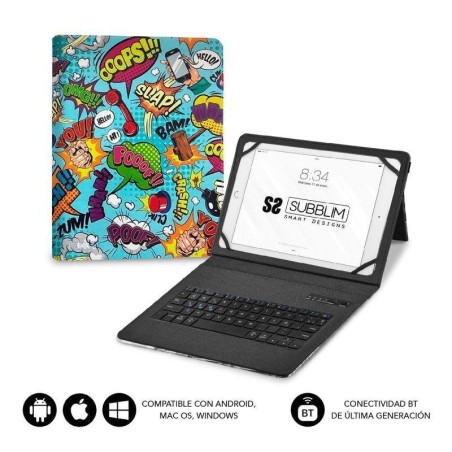 SUBBLIM FUNDA CON TECLADO KEYTAB PRO BT PARA TABLET DE 9- 11 COMIC