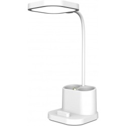 PLATINET LAMPARA DE MESA LED 4 EN 1 PDL008 4EN1 LUZ NOCHE + CARGADOR MOVIL + SOPORTE MOVIL + SOPORTE BOLIGAFOS + BATERIA INTEGRA