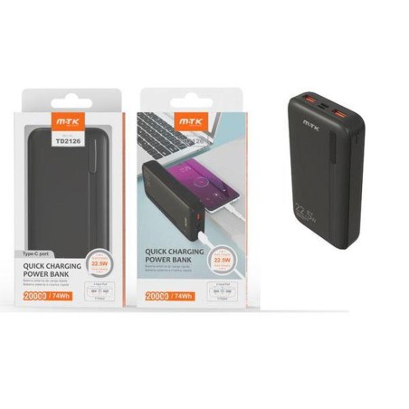 MTK POWERBANK 20000 TD2126 NEGRA