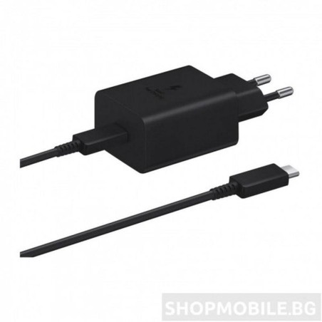 SAMSUNG CARGADOR DE PARED EP-TA845XBEGWW USB-C + CABLE NEGRO MAXIMO 45W OEM