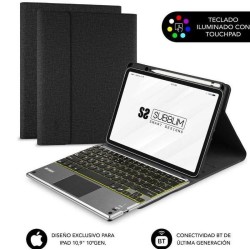 SUBBLIM FUNDA CON TECLADO KEYTAB PRO BT PARA IPAD 10.9 10A GEN/ NEGRA