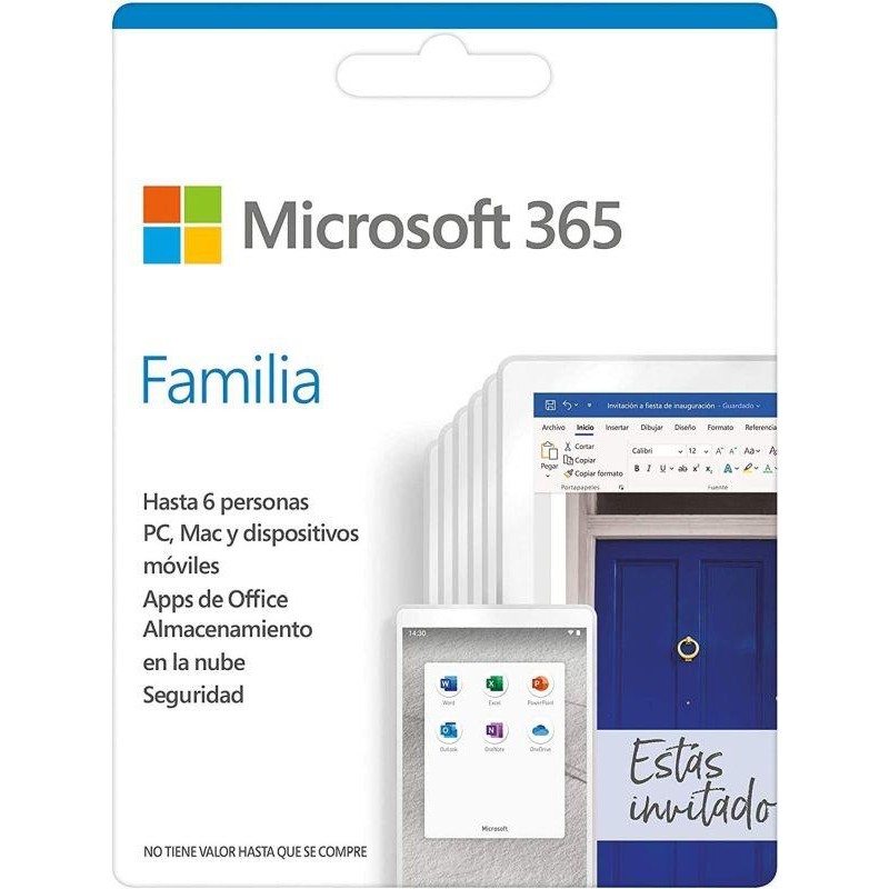 MICROSOFT OFFICE 365 HOME 6 EQUIPOS PC O MAC LICENCIA PARA 1 AÑO LICENCIA ELECTRONICA