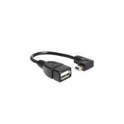 NANOCABLE CABLE USB 2.0 OTG ACODADO TIPO MINI BM-AH NEGRO 15 CM