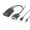 GEMBIRD CABLE ADAPTADOR VGA A HDMI 0.15M NEGRO