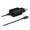 SAMSUNG CARGADOR USB-C 3A NEGRO MAXIMO 25W - BULK SIN CAJA