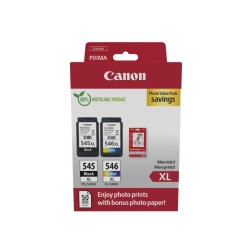 CANON CARTUCHO TINTA PG-545XL / CL-546XL VALUE PACK + PAPEL FOTO 4X6