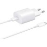 SAMSUNG CARGADOR USB-C 3A BLANCO MAXIMO 25W - BULK SIN CAJA